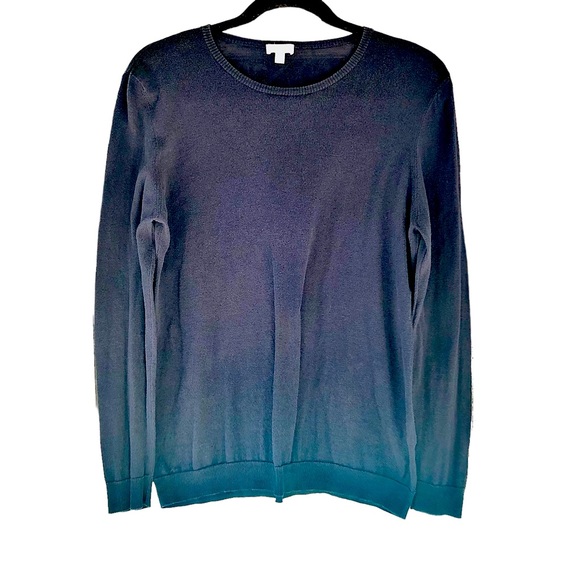 Cuyana silk cashmere blend lightweight navy sweater - Picture 2 of 5